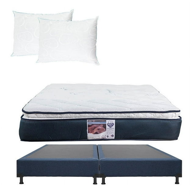Colchón King Size Mónaco Spring Air + Box + 2 Almohadas Osos