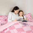 thumbnail image 4 of Feelyou Girly Pink Starfish Twin Bedding Sets 7-Piece, Kawaii Ocean Seashell Bedding Comforter Set, Fashion Buffalo Plaid Reversible Sheet Sets, Ultra Soft Bedroom Decor, 4 of 8