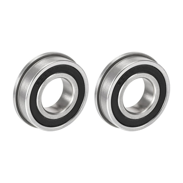 Unique Bargains F6003-2RS 17x35x10mm Double Scellé Roulements à Billes à Bride en Acier Chromé 2 Pack