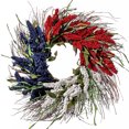 thumbnail image 1 of Día Nacional Americano Corona del Día de la Independencia hogar transfronterizo nuevo rojo, blanco y azul orejas de arroz círculo solar puerta decorativa corona colgante 45 CM, 1 of 5