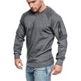 thumbnail image 2 of PEASKJP Men's Solid Color Long Sleeve V Neck Slim Button Fashion Comfortable Top(Dark Gray,M), 2 of 8