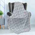 thumbnail image 4 of Ethnic Soft Flannel Fleece Throw Blanket, Abstract Ornamental Leaves on Lines Pastel Backdrop Repeating Illustration, Cozy Plush for Indoor and Outdoor Use, 50" x 70", Multicolor, by Ambesonne, 4 of 5