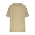 thumbnail image 2 of Uootdi Womens Tops Short Sleeve Collared Neckline Loose Fit Beach Stroll Casual Everyday Tees Gift, 2 of 7