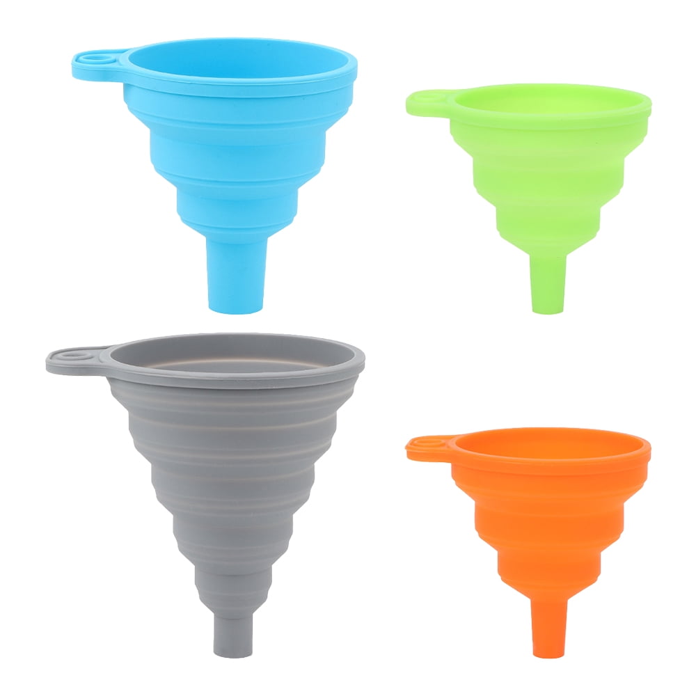1 Pcs Foldable Collapsible Flexible Silicone Funnels Portable funnel TyCbA kge 