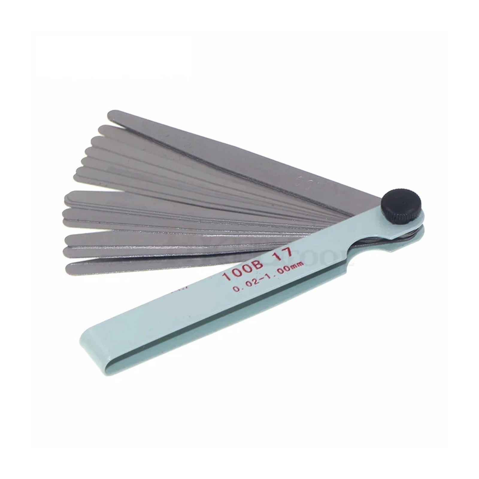 100mm Length Metric Feeler Gauge 17 Blade Gap Filler 0.02-1.00mm Thickness Measurement Layout Tool ,Easy Identification