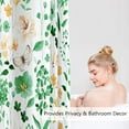 thumbnail image 3 of ZDM Long Shower Curtain 72 x 96 Inch, Floor to Ceiling X-Long Sage Green Floral Shower Curtain, Watercolor Flower Butterfly Fabric Shower Curtain Set with Hooks, 3 of 7