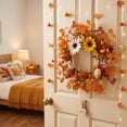 thumbnail image 6 of Bcylexb Fall Floral Wreaths for Front Door, 16.7" Artificial Maple Leaf Wreaths Realistic Hanging Door Wreath for Entry Porch Window Wall Indoor Outdoor Home Decor, 6 of 9