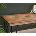 thumbnail image 4 of Roundhill Furniture Aryven Industrial Wood Dining Bench, Rustic Dark Pine Finish, 4 of 9