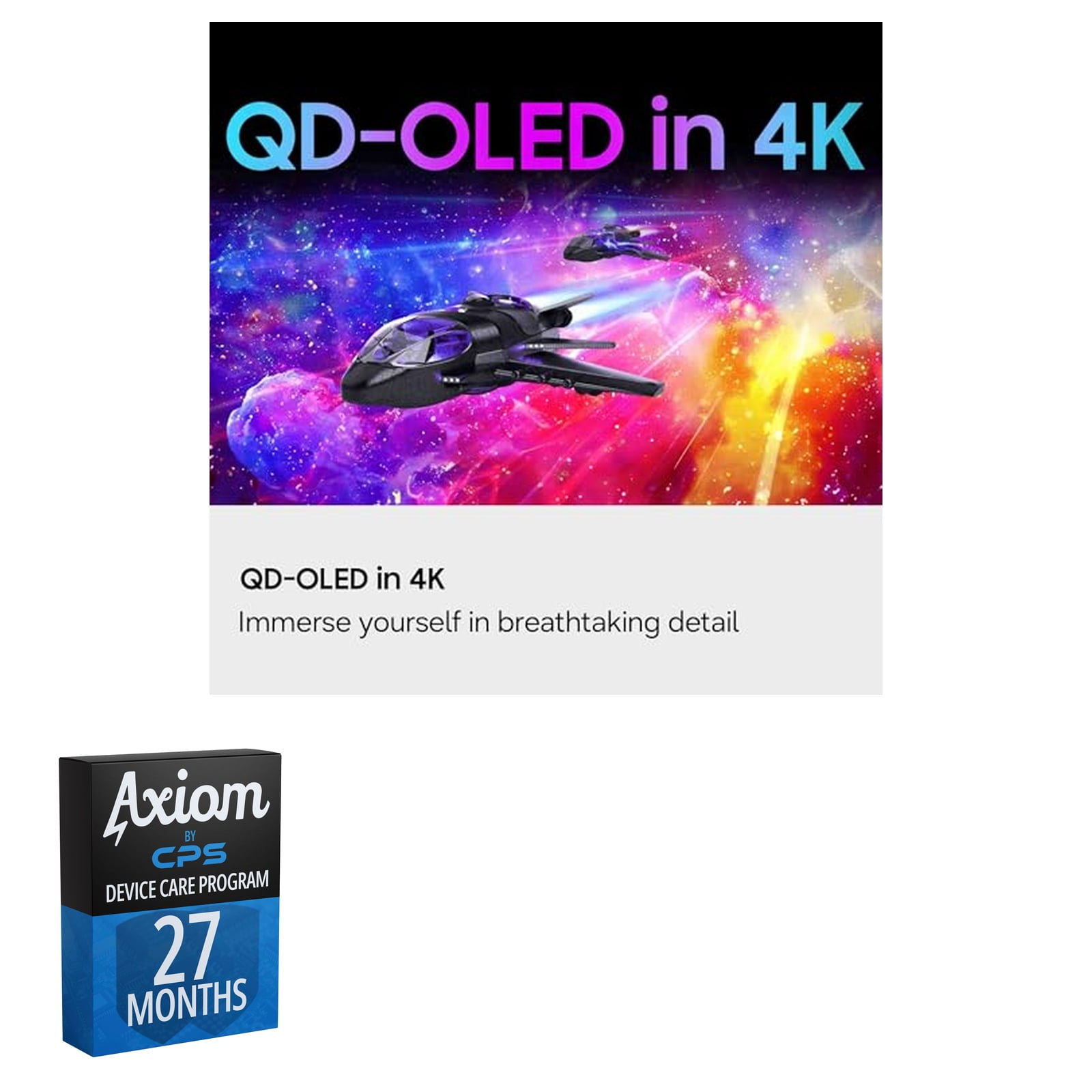 Samsung 32-in Computer Monitor - QD-OLED, UHD, Black + 27-Month Axiom Care