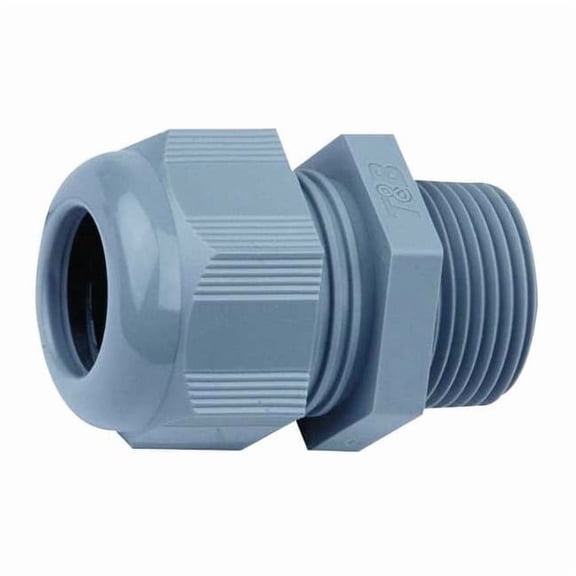 Conduit Fitting Grounding Connector, 3/8 in, Liquid-Tight, Nylon, Painted, Gray