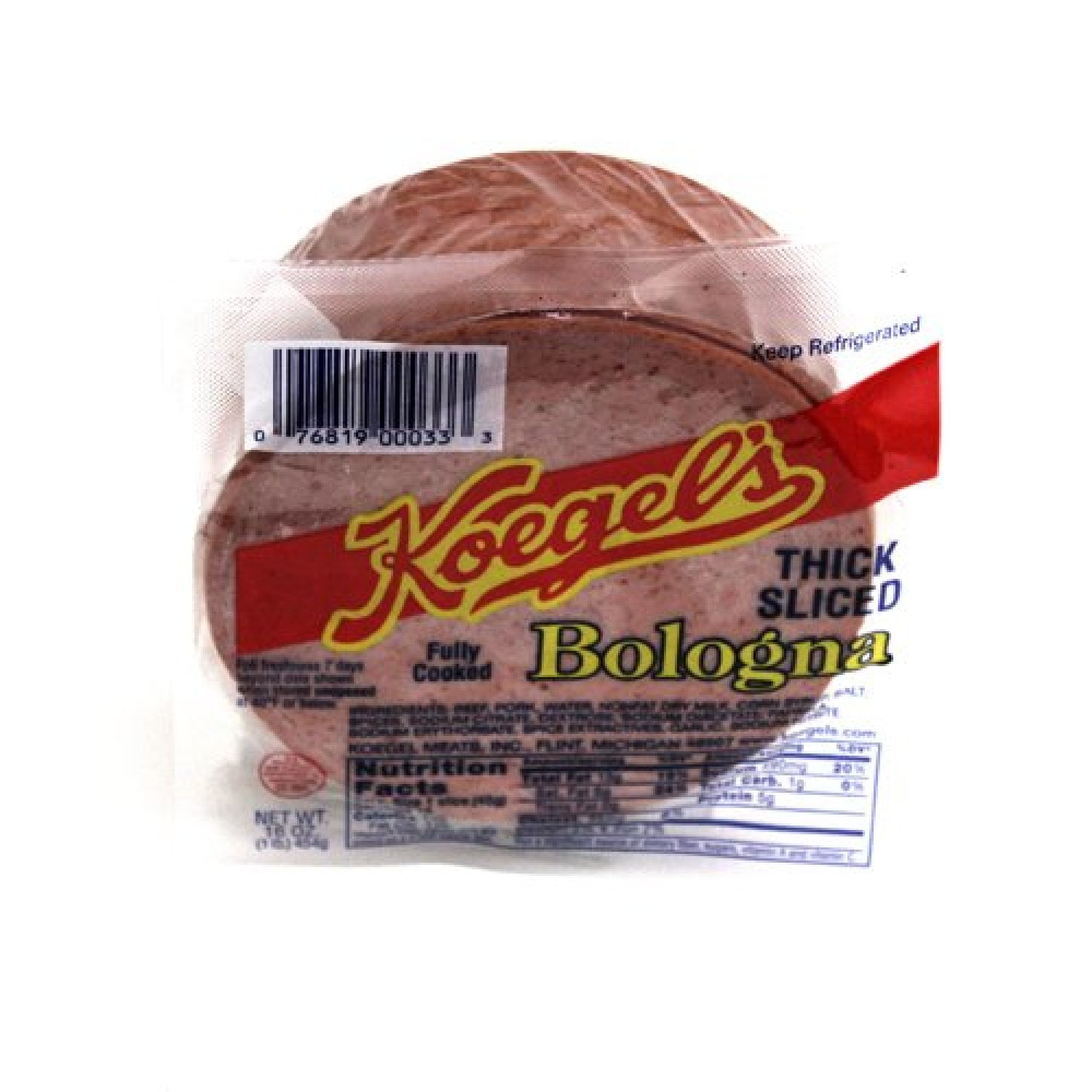 Bologna Thick Sliced 4lbs