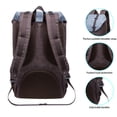 thumbnail image 4 of Mochila de viaje escolar KAUKKO para universidad flexible con portátil para 15 ", 22L (Nylon Greyblack) KAUKKO EP5-4-GREYCOFFEE, 4 of 5