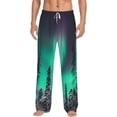 thumbnail image 1 of Kdxio Northern Lights 2 Pattern Men's Pajama Pants, Elastic Waist with Drawstring and Pockets, Comfortable Loungewear-3X-Large, 1 of 6