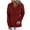 Wine, variant on Lmnyox Long Sleeve V Neck Hoodies for Women Fashion Casual Hooded Sweatshirts Solid Color Basic Pullover with Pocket