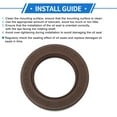 thumbnail image 7 of Unique Bargains Universal Oil Seal TC Double Lip W Steel Spring Seal Ring Rotary Shaft Seal High Pressure FKM Rubber Brown 2 Pcs 50x80x10mm, 7 of 7