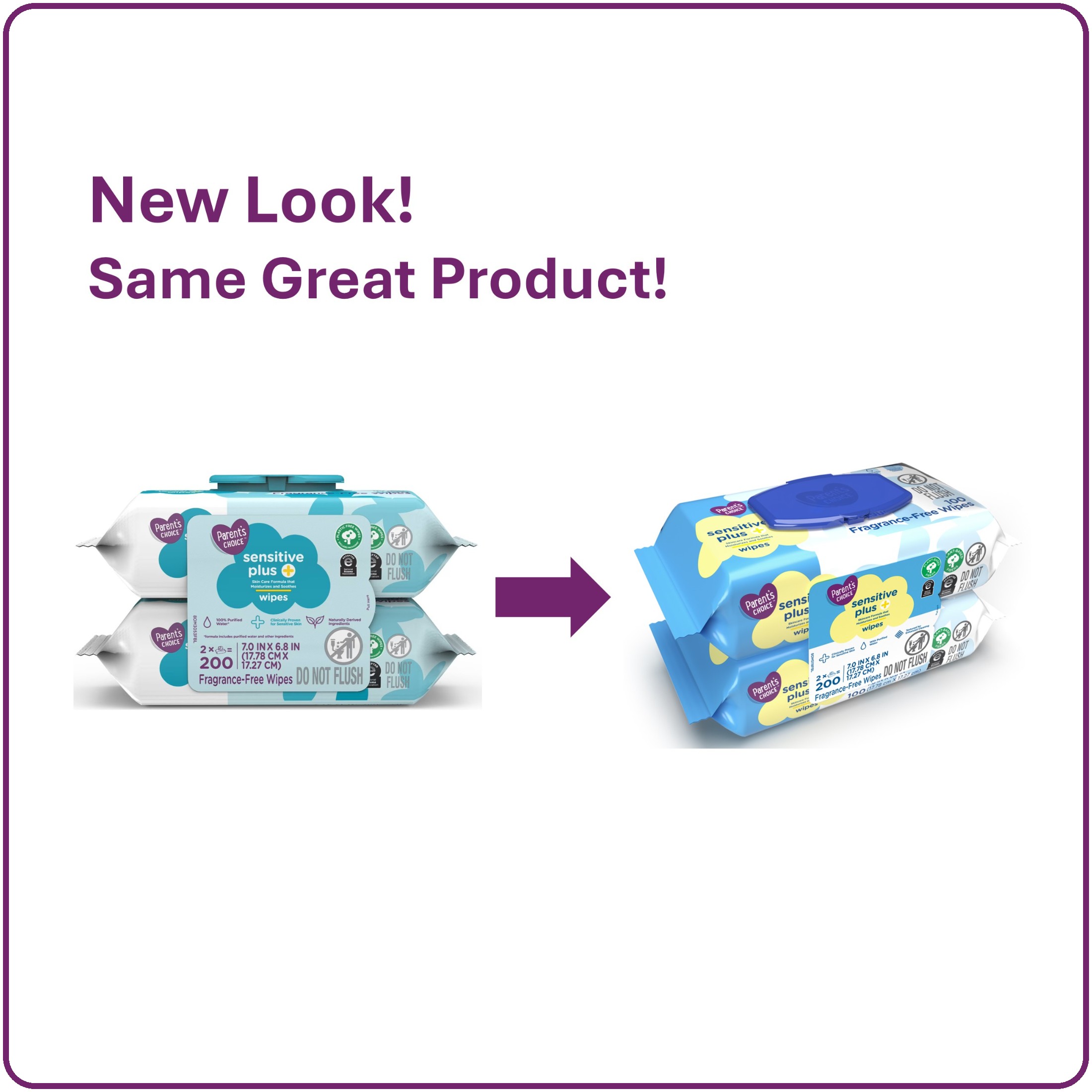 Toallitas húmedas para bebé Parent's Choice Sensitive Plus, 200 unidades 2