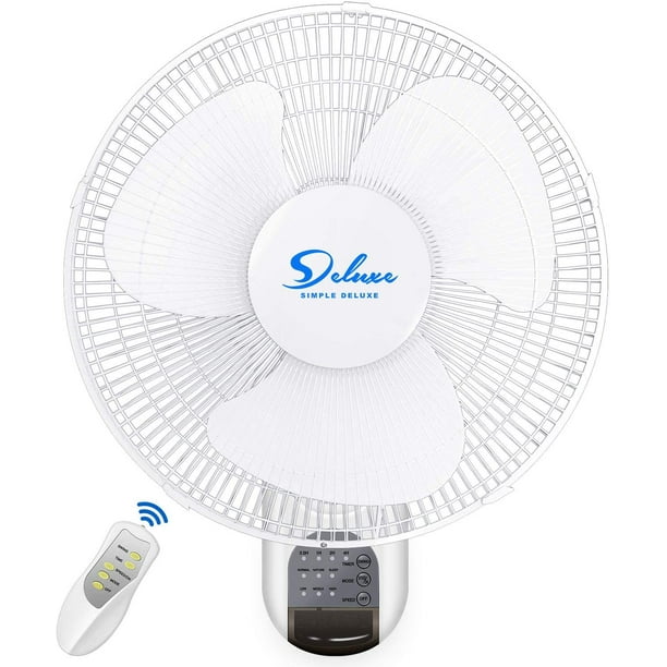 Simple Deluxe 16inch Digital Wall Mount Oscillating Exhaust Fan with