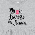 thumbnail image 4 of Inktastic My 1st Lacrosse Season Girls Baby Dress, 4 of 5