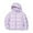 Purple, variant on Esaierr Toddler Boy Girl Down Coat Kids Hooded Jacket Puffer Down Coat Lightweight Winter Warm Coat Solid Color for 3-12Y
