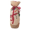 thumbnail image 1 of Christmas Bottle Cover Linen Snowman Santa Bottle Sweater Wine Bottle Clothes, 1 of 10