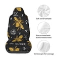 thumbnail image 4 of Wukai Hohey Bee Golden Embroidery Full Set Car Seat Covers with Soft Padding Universal Auto Front Seats Protector and Cushion Mat, 4 of 5