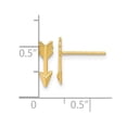 thumbnail image 3 of Auriga Fine Jewelry 14K Yellow Gold Arrow Stud Earrings for Women, 3 of 5