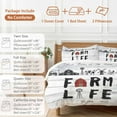 thumbnail image 6 of Farm Life Bedding Duvet Cover Set Twin Size 4 Pieces Farmhouse Barn Cow Chicken Pig Wood Grain Bedding Set with Zipper Closure, 1 Comforter Cover 68x86 Inches 1 Flat Sheet & 2 Pillow Cases, 6 of 7