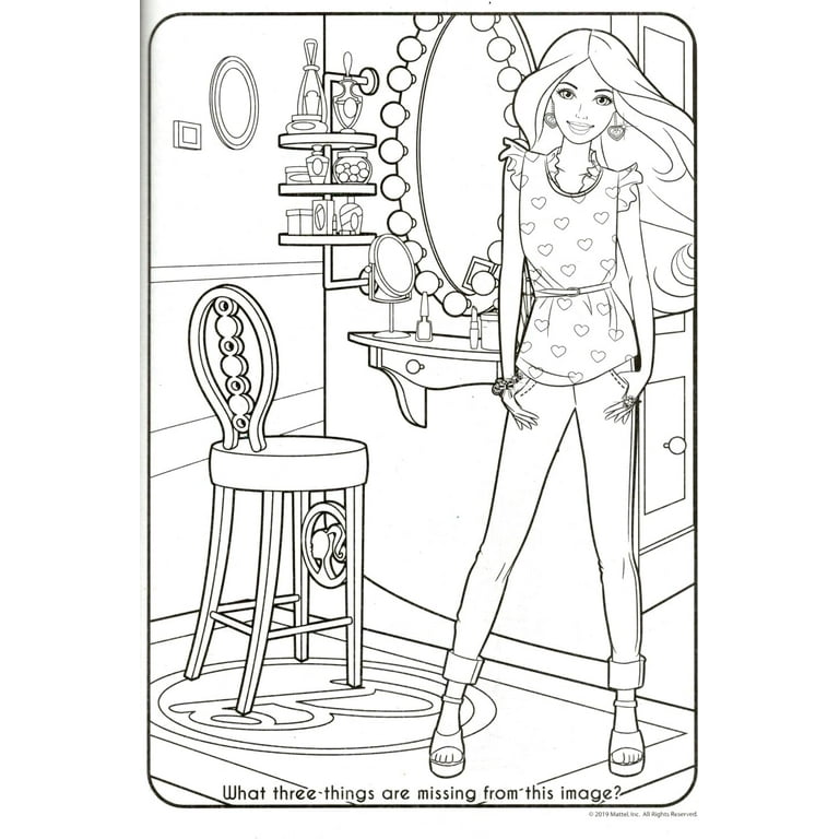 Barbie coloring book with stickers sale