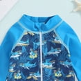 thumbnail image 4 of TOWED22 Baby Toddler Boys Zipper Rash Guard Swimsuit UPF 50+ One Piece Beach Swimwear Bathing Suits 3-36 Months Blue,9-12 M, 4 of 4