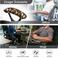 thumbnail image 4 of FKELYI Office Chair Slipcover with 2 Pcs Stretchable Armrest Covers Sunflower Daisy Skull Print High Back Swivel Boss Chair Protector Cover Anti-Dust Armchair Decor, Large, 4 of 6