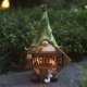 thumbnail image 3 of Gnomo de resina Estatua de gnomo de jardín con luz LED Signo de bienvenida Decoración de invierno al aire libre esquí esquí Gafas de esquí, 3 of 5