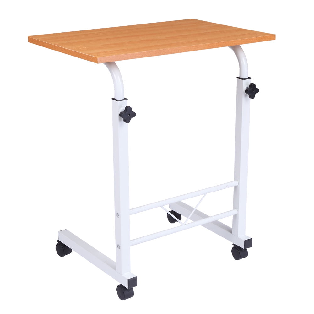 Kepooman Side Table with Wheels, Laptop Desk for Bed Sofa, TV Tray Removable Side Snack End Couch Console Table for Living Room, Home, Office, Wood Color Kepooman Side Table with Wheels, Laptop Desk for Bed Sofa, TV Tray Removable Side Snack End Couch Console Table for Living Room, Home, Office, Wood Color