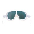 thumbnail image 2 of Extra Oversized Goggle Style Tear Drop Racer Plastic Sunglasses White Red Mirror, 2 of 5