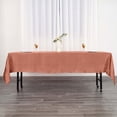 thumbnail image 3 of Efavormart Rectangle Satin Tablecloth, 60"x102" Smooth Oblong Washable Table Cloth, Decorative Silky Fabric Table Cover for Wedding, Party, Banquet- Terracotta, 3 of 10