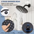 thumbnail image 3 of Juego de grifos de ducha HoliSpa para bañera, color negro mate, 20 cm, color lluvia, 3 of 7