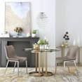 thumbnail image 6 of Magnus Dining Chair Brown & Silver Dining Chair, Modern Style, Plush and durable faux leather fabric, Plywood, Indoor Dining, 6 of 11
