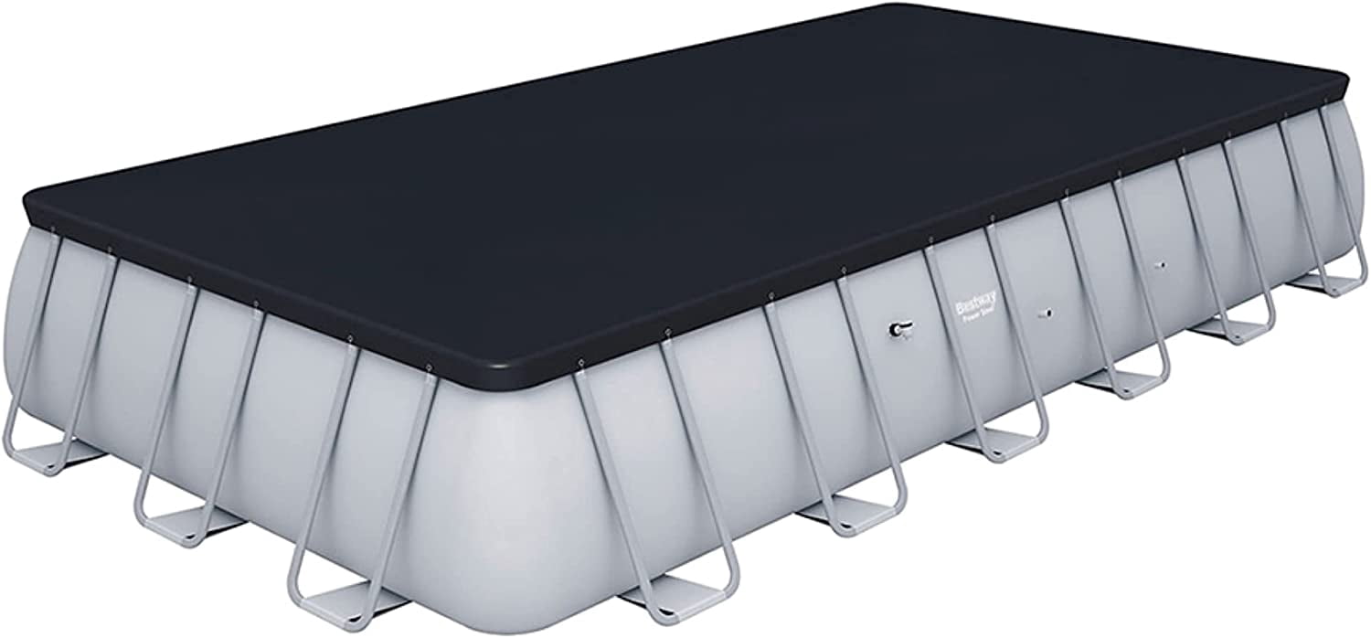 Bestway Power Steel 24' x 12' x 52" Rectangular Metal Frame Above Ground Pool Set
