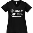 thumbnail image 3 of Inktastic Gone Camping Women's Plus Size V-Neck T-Shirt, 3 of 5