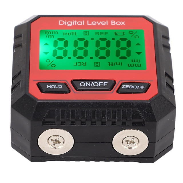 Digital Level Box Angle Gauge, Large Display Magnetic Inclinometer with Conversion Between Relative for Woodworking Table Saw Construction