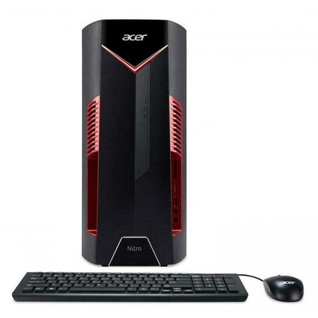 Acer Gaming Desktop Nitro 50 N50-600-NESelecti7RX580 i7-8700 (3.20 GHz) 8 GB DDR4 1 TB HDD 16 GB Optane Memory AMD Radeon RX 580 PC (Best Gaming Computer For 600)