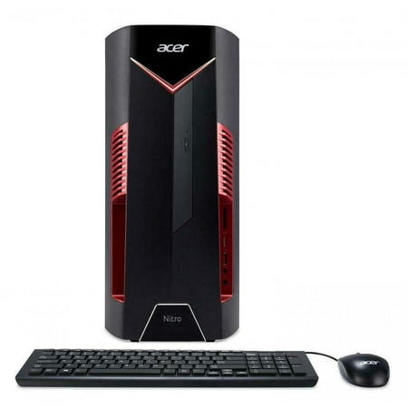 Gaming Computers Under 600 Acer Gaming Desktop Nitro 50 N50-600-NESelecti7RX580 i7-8700 (3.20 GHz) 8 GB DDR4 1 TB HDD 16 GB Optane Memory AMD Radeon RX 580 PC Computer ()