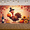1A, variant on Autumn Theme Thanksgiving Turkey Happy Friendsgiving Banner Corn Pumpkin Decorations for Family Gathering Holiday Party Indoor Celebration