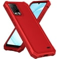 thumbnail image 4 of GW USA for BLU View 5 Pro 5G B170D Case with Screen Protector,BLU View 5 Pro Phone Case Full Body Protective Soft TPU Bumper Raised Corner Edge Military Grade Shockproof Cover - Red, 4 of 5