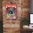 thumbnail image 5 of Epic Graffiti 'Pug Luv' by Dean Russo, Giclee Canvas Wall Art, 12"x16", 5 of 8