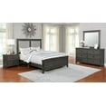thumbnail image 3 of Bristol Rustic Bedframe with Upholstered Headboard & Nailhead Accents, 3 of 3