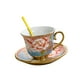 thumbnail image 3 of Taza de café de cerámica y platillo, taza vintage para latte, elegante taza para capuchino, taza de la tarde Rosa, 3 of 9
