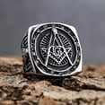 thumbnail image 4 of GKNET Domineering Fashion Diamond AG Freemasonry Stainless Steel Men's Rings Size 7-15-7-Silver, 4 of 8