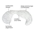 thumbnail image 4 of Boppy Total Body Pillow with Easy-on Removable Pillow Cover in Gray Scattered Leaves for Full-body Support, Body Pillow for Pregnancy and Postpartum Positioning, 4 of 7