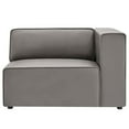 thumbnail image 5 of Sectional Sofa Set, Faux Vegan Leather, Grey Gray, Modern Contemporary Urban Design, Living Lounge Room Hotel Lobby Hospitality, 5 of 14