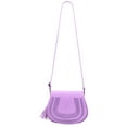 thumbnail image 2 of Premium Textured PU Leather Flap Saddle Crossbody Shoulder Bag, 2 of 5